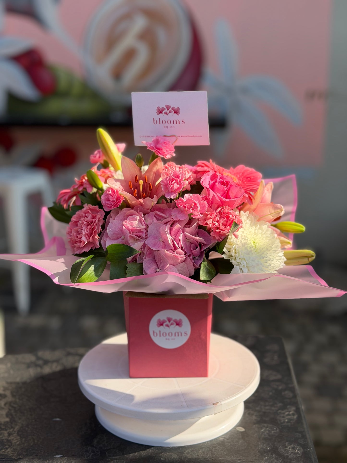 Pink petal aqua